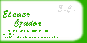 elemer czudor business card